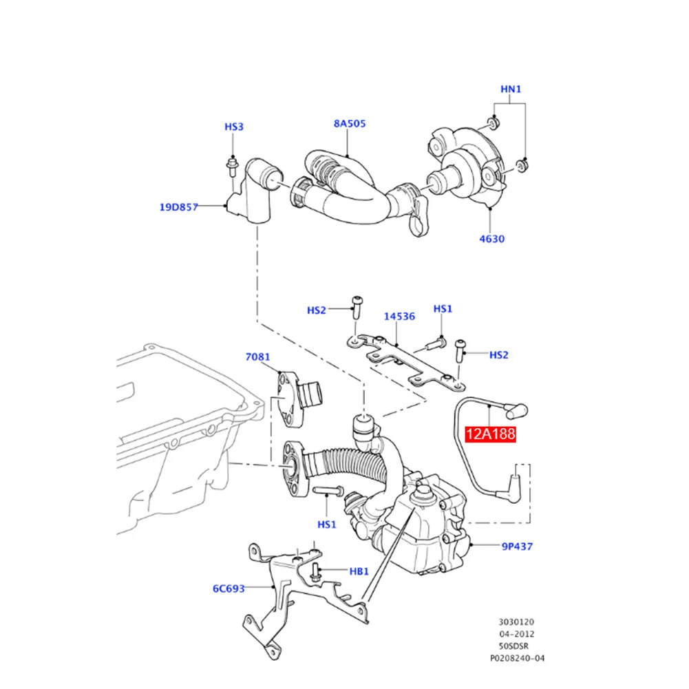 Tubo per vuoto collettore di ingresso auto LR 011941   AJ 812350   Per Land Rover Range Rover Per Jaguar XK XF XJ F-Type F-Pace