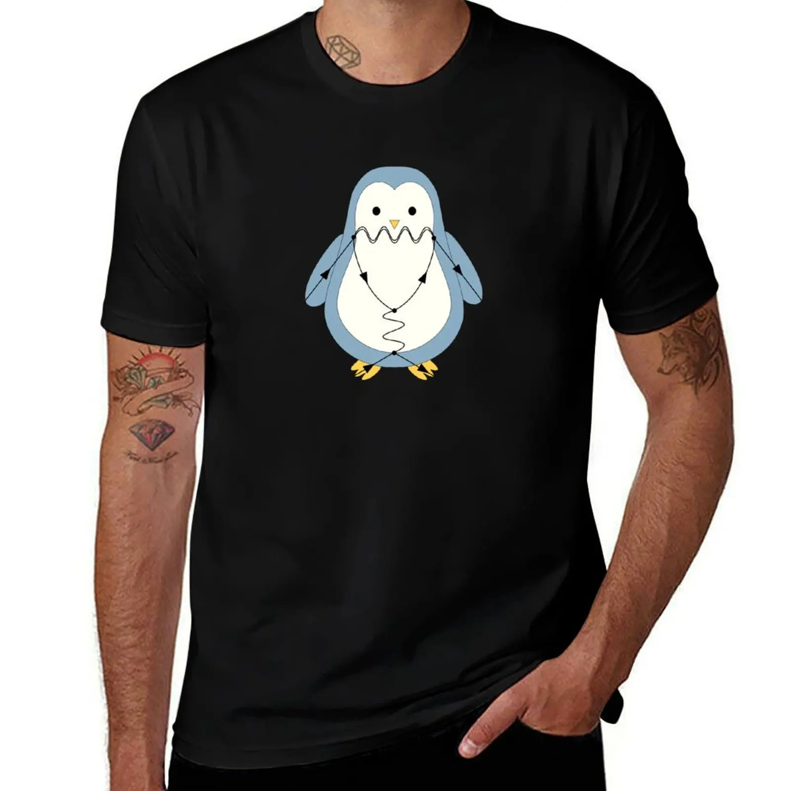 Feynman Penguin T-Shirt heavyweights sweat vintage clothes customizeds men clothing