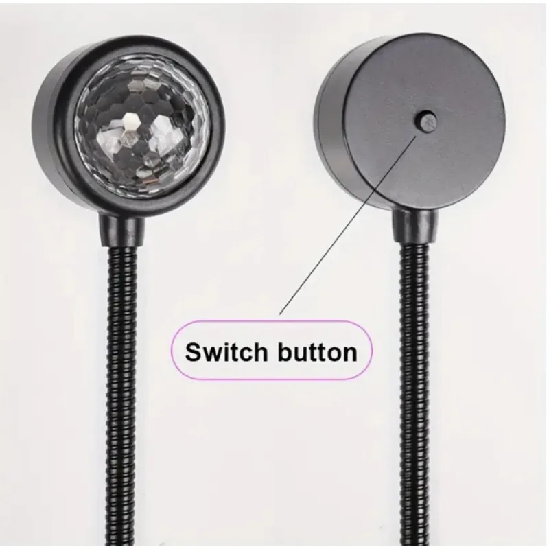 1 шт. автомобильный USB светодиодный звездное небо верхний атмосферный свет звездное небо волшебные красочные огни вечерние лампы с акустическим управлением подарок не прилипает CN