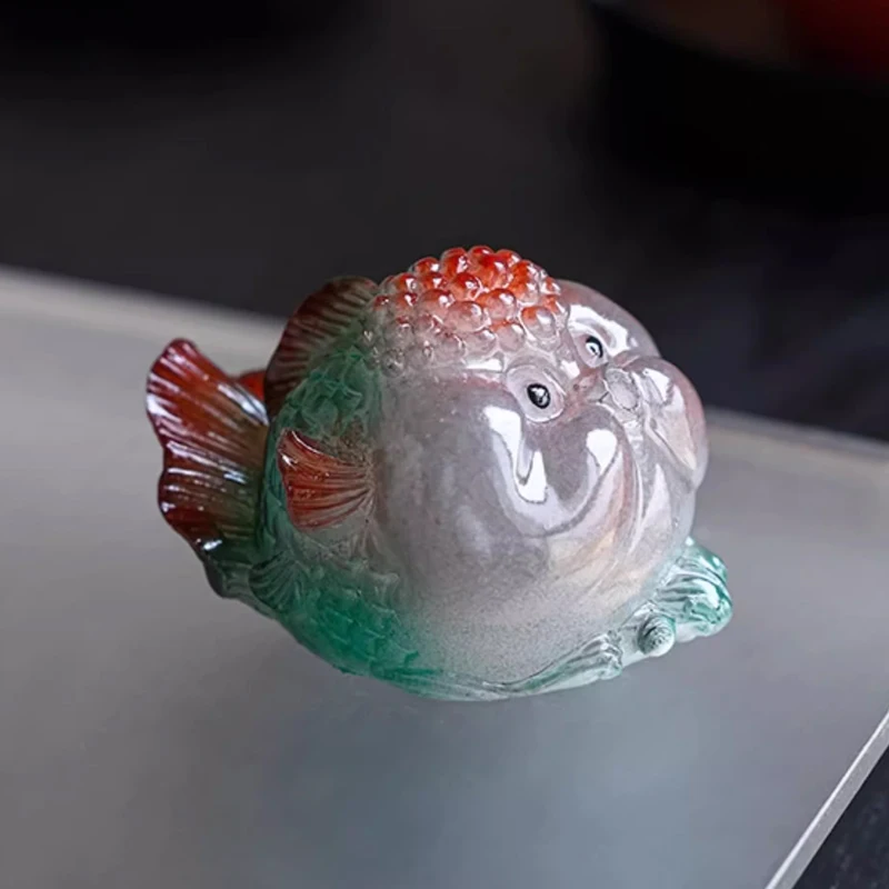 Creative Resin Cute Color Changing Fish Shape Ornament, Micro Landscape Tea Pet Indoor Desktop Decorations Accessories Play, 1Pc