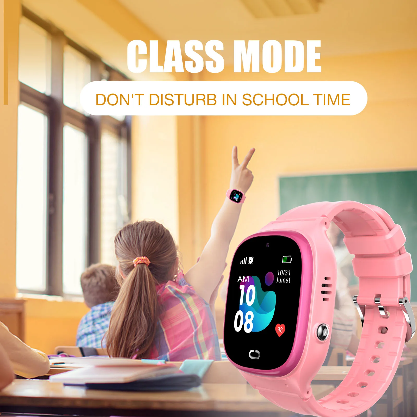Kids Smart Watch with Two way Call Position School Mode SOS GPS Tracker Smartwatch Education Tools for Boys Girls