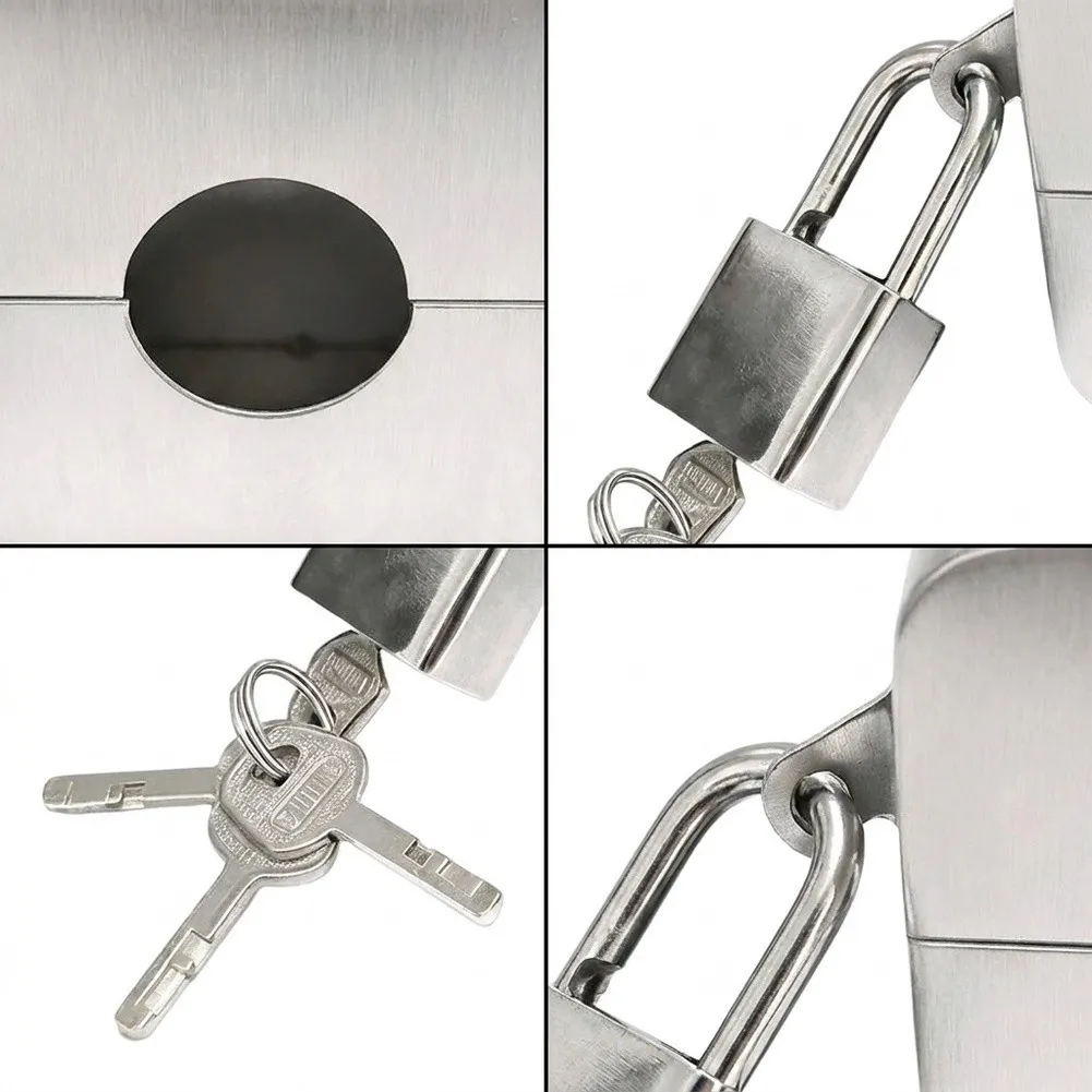 Stainless Steel Faucet Security Lock with Keys for Protecting Water Resources at Homes Offices and Public Spaces