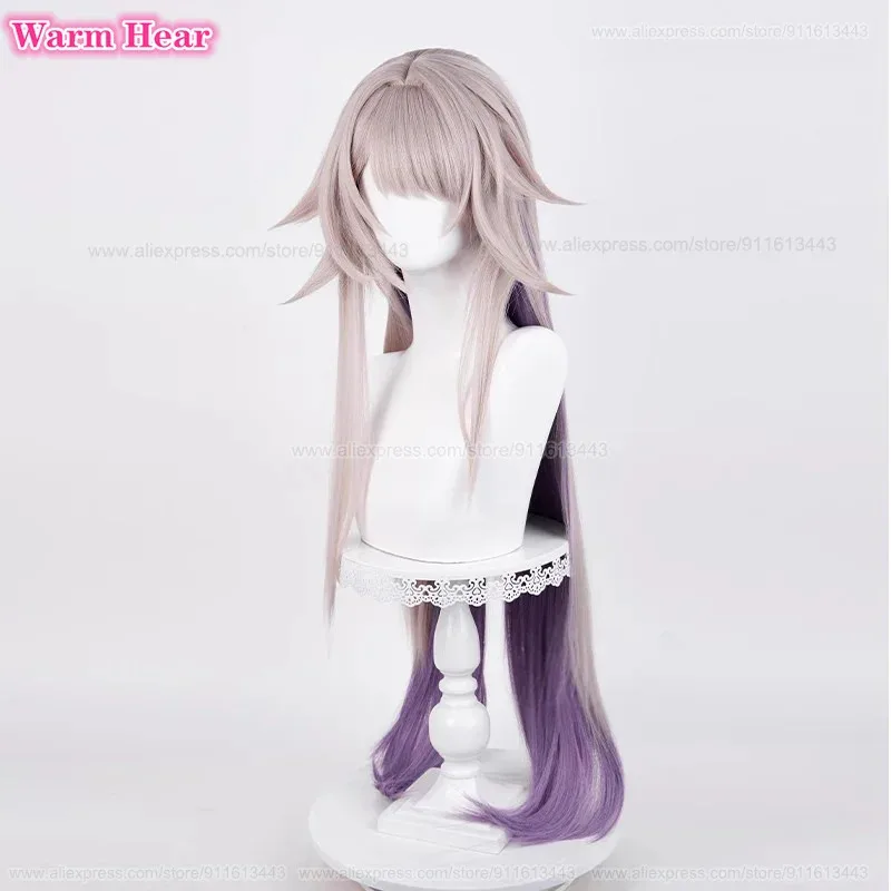 Juego HSR Herta sintético largo 100cm colores mezclados Cosplay Anime pelo resistente al calor pelucas para fiesta de Halloween + gorro de peluca gratis gkl/6