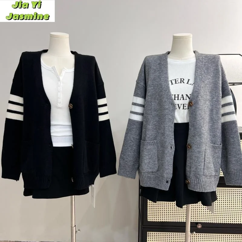 2024 Spring and Autumn New Women\'s Wear Korean Drama Lazy Style Knitted Cardigan Loose Soft Sweater