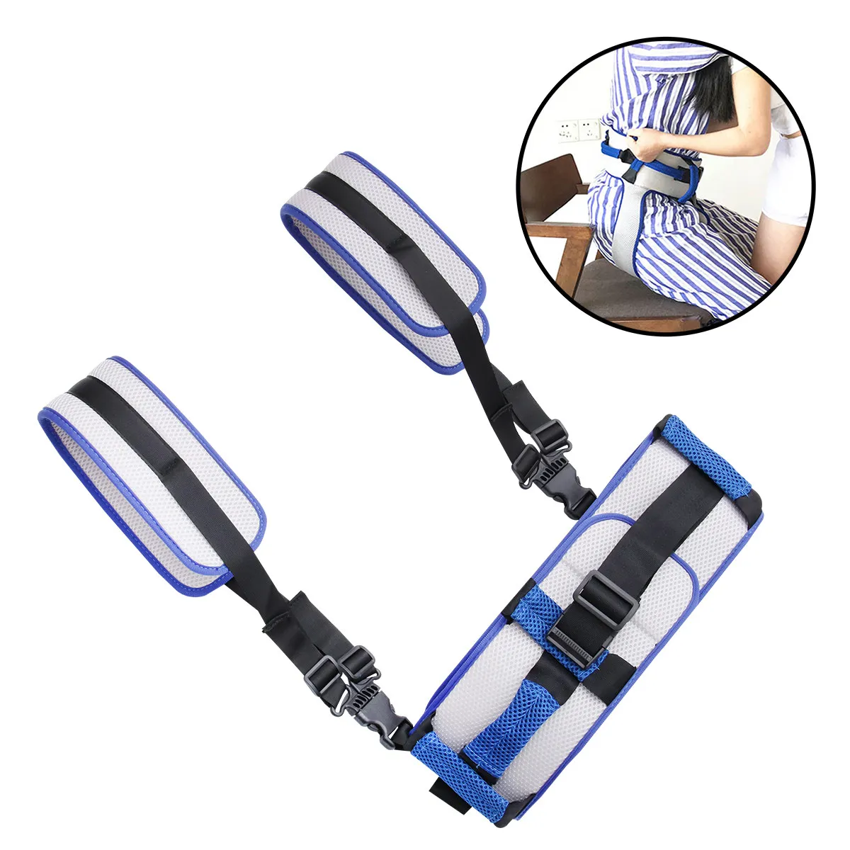

Lower Limb Training Belt Blue Professional Rehabilitation Auxiliary Equipment for Stroke Hemiplegia Walking Standing Training
