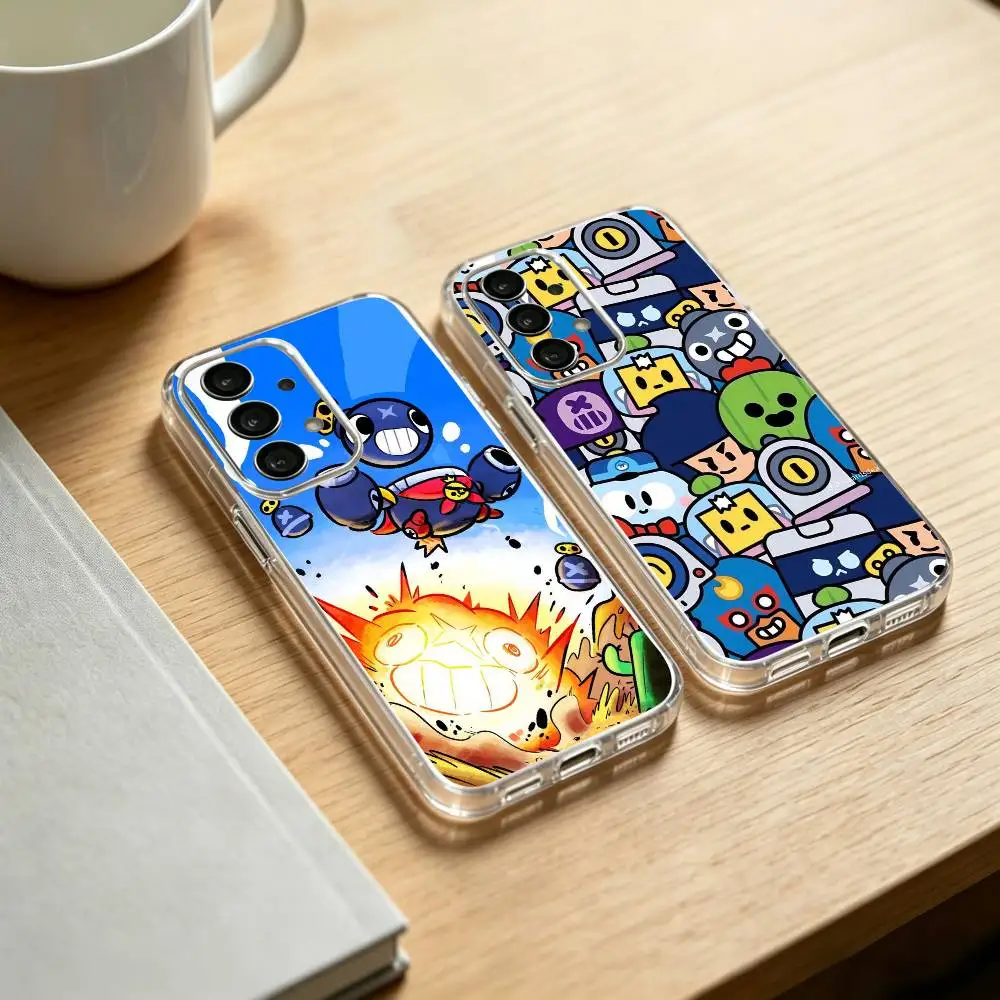 

Game B-Brawls s-Stars Clear phone Case For Samsung S25,24,21,22,23,30,Ultra,20,Plus,Fe,Lite,Note Transparent Cover
