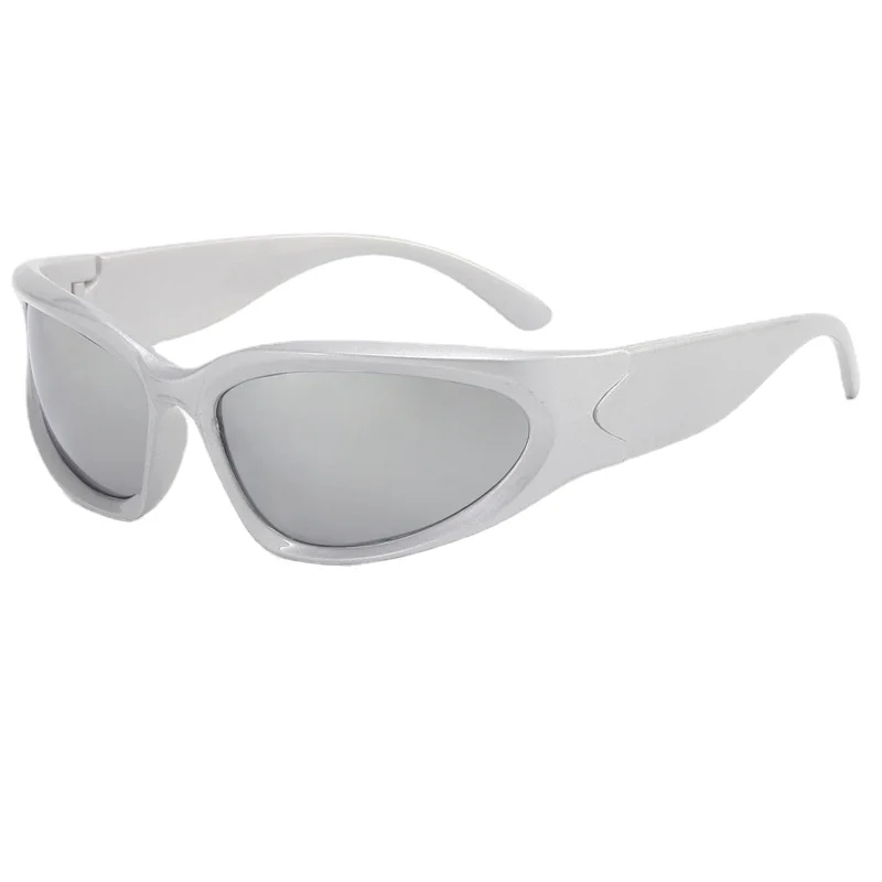 Lunettes de soleil de sport Y2k pour hommes et femmes, lunettes carrées de créateurs, lunettes de soleil de marque de luxe, UV400, miroir coloré,