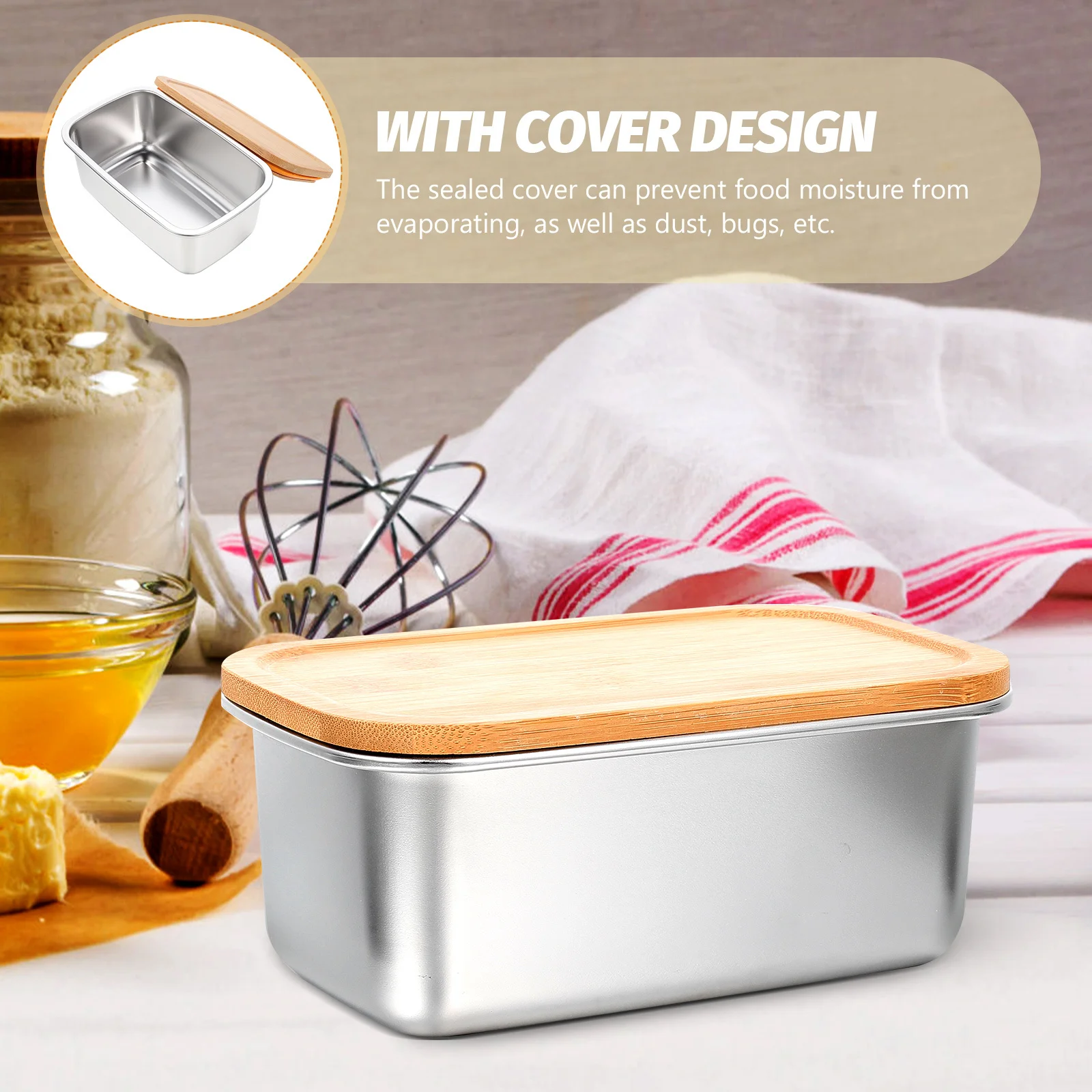 

Stainless Steel Food Storage Container Airtight Portable Multi-Function Lunch Box For Office School Picnic