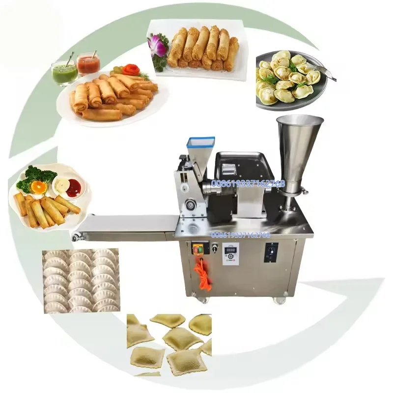 بيع المصنع مباشرة 500-4800 قطعة/ساعة مربع رافيولي ساموسا امبانادا سبرينغ رول مستدير روسيا ماكينة صنع الزلابية