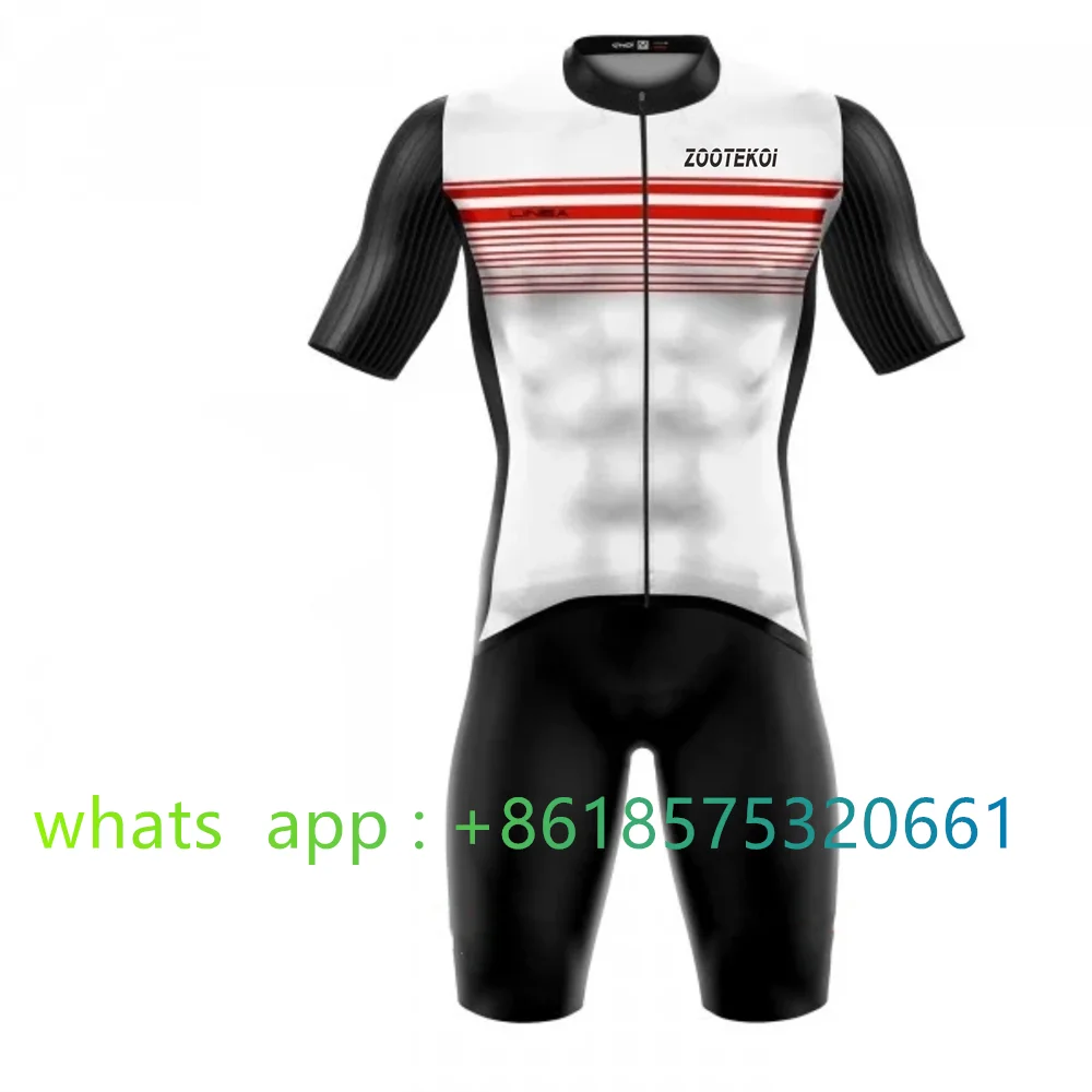 Men Cycling Skinsuit Triathlon Short Sleeve Breathable Trisuit Summer Running Bodysuit Bicycle Clothing Ciclismo Sportwear 2026 view 5