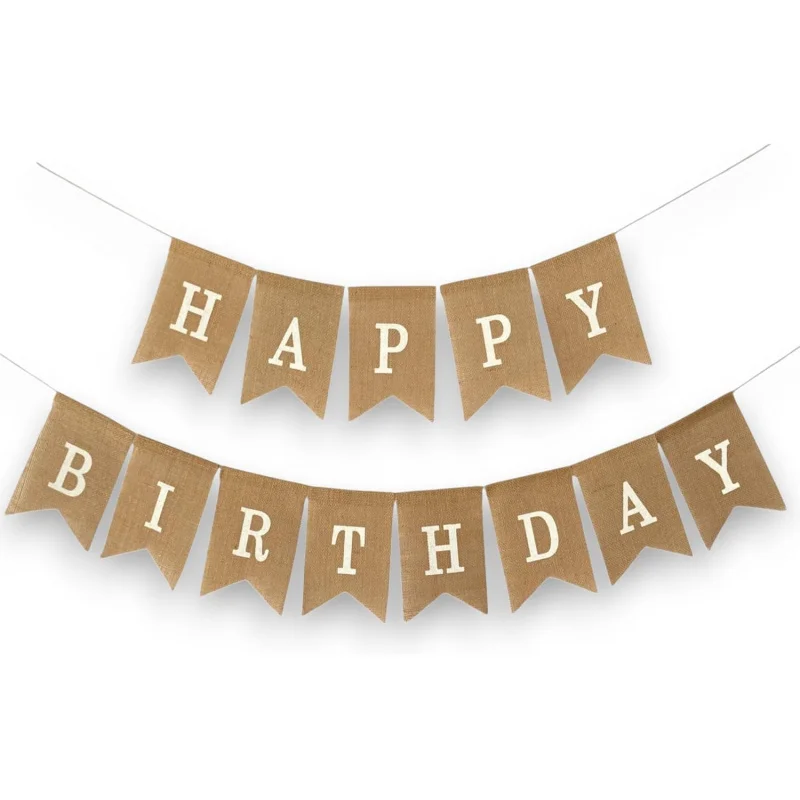 لافتة عيد ميلاد سعيد لتزيين حفلات أعياد الميلاد (طباعة بيضاء)