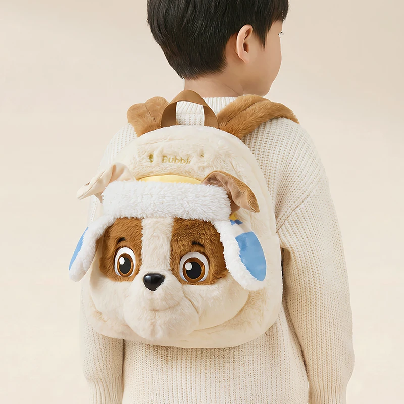 New Hot Potdemiel PAW Patrol Plush Backpack Cute Cartoon Dog Design Soft Furry Toddler Boys Small School Travel Backpack - view 5