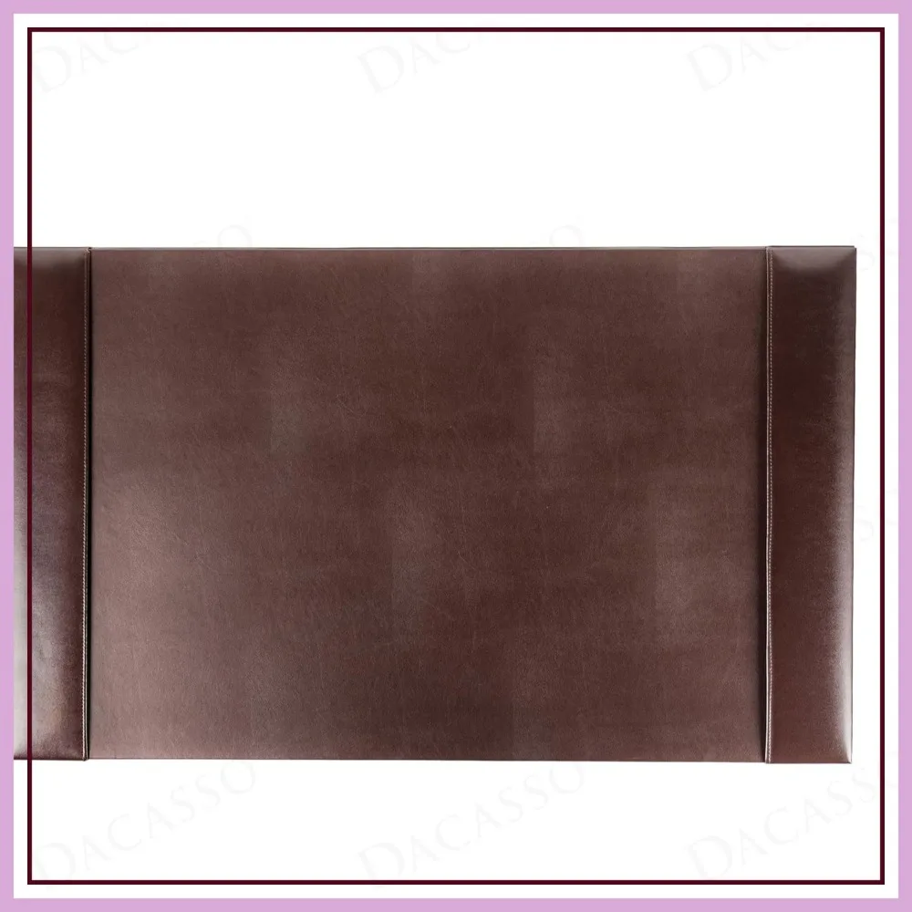 

Bonded Leather Desk Pad with Side Rails - Luxury Desk Blotter for Writing (30 x 18, Brown)