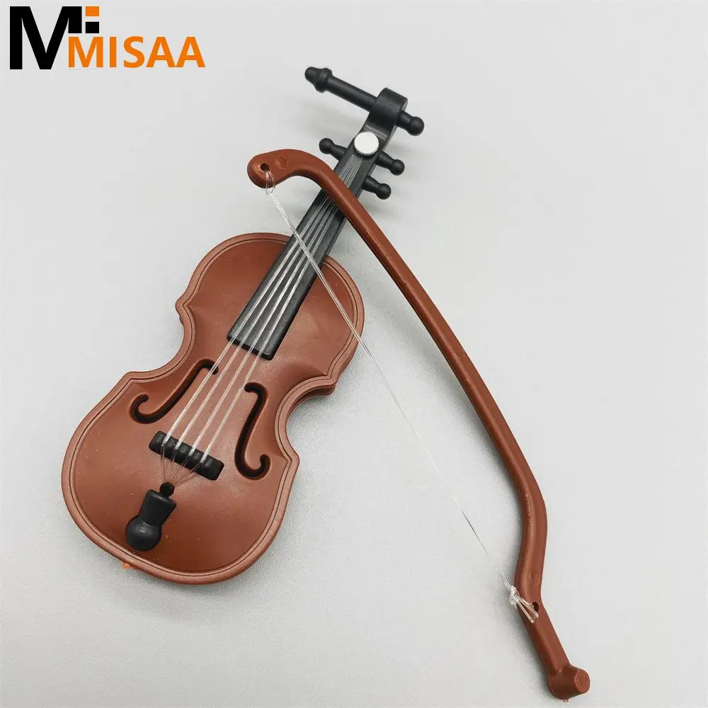 Mini Violin Decorative Home Easy Storage Brown Home Decoration Crafts Violin Decorations Good-looking Sleek And Comfortable