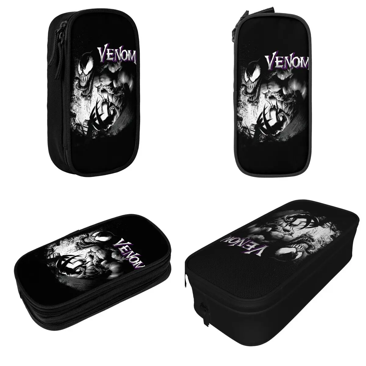 Venom City Shadows Graphic Pencil Case Pen Box Bag Kids Big Capacity Students School Gift Pencil Pouch