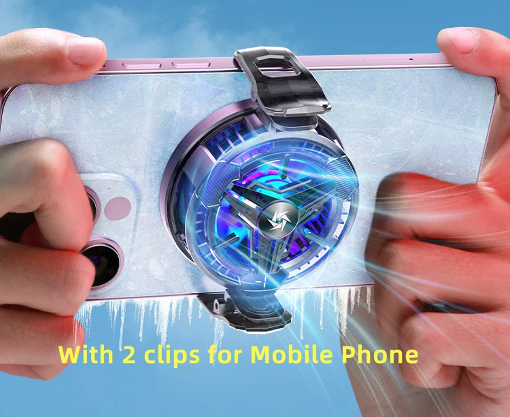 New Cooling Fan For Steam Deck/Game Console/Mobile Phone/Pad Easy Install With Temperature Display
