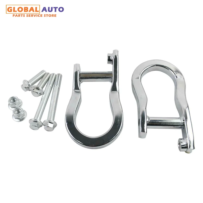 84072462 2X Chrome Tow Hooks  23236698 Suits for Chevrolet Silverado Sierra 1500 07-19