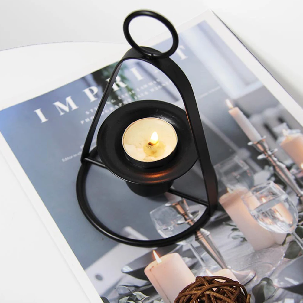 

Iron Candlestick Holder Exquisite Modern Style Base Tabletop Decorative Stand for Weddings Parties Home Accessory