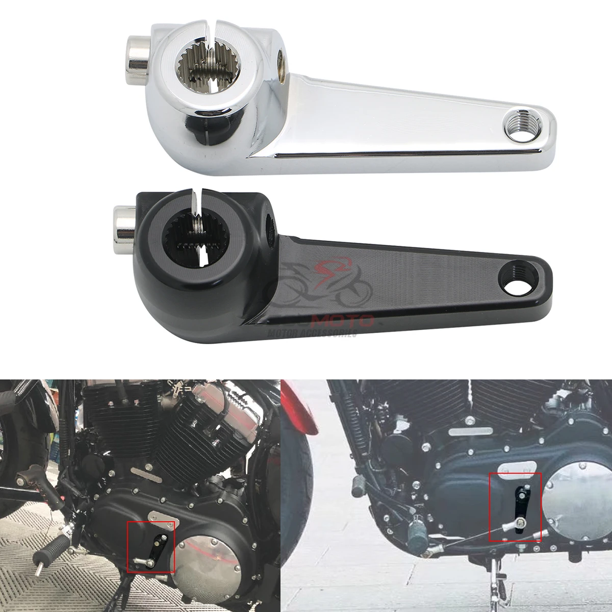 Motorcycle Parts Shift Lever Rocker For Harley Sportster 1200 Custom/Super Low XL1200T Forty Eight Iron 883 XL883N 2004-2021