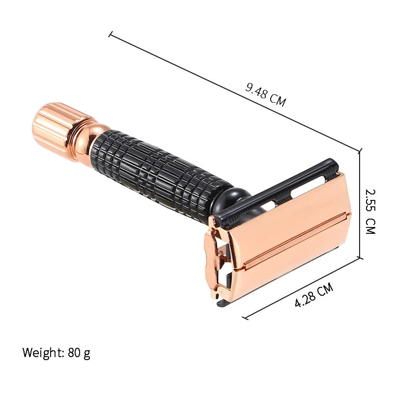 Double Edge Blades Safety Brass Razor Manual Shaver Top Quality Rose Gold Black Fashion Color Matching Butterfly Women Shaving