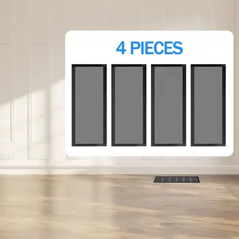 HHTL 磁性PVC通風網罩,4個裝黑色地板通風口蓋 8 最佳銷售 地板通風口蓋 - №7