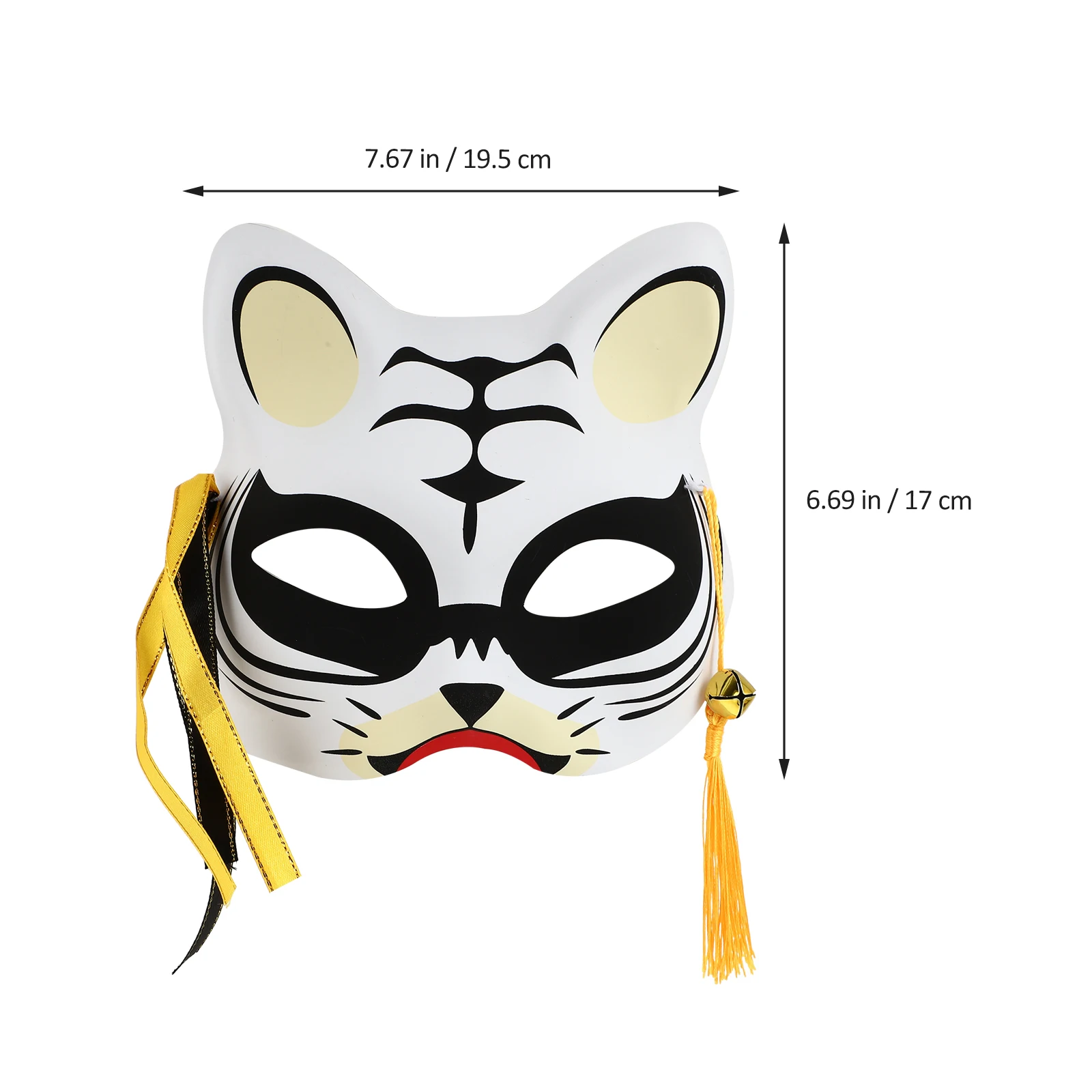 

Tiger Mask Scary Halloween White Half Masks Costumes for Adults Animal Face Makeup