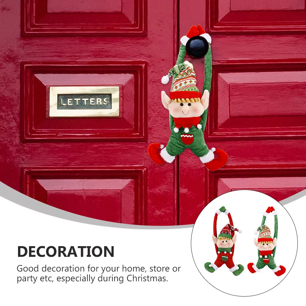 

2Pcs Christmas Red Fairy Curtain Buckle Cloth Door Hanging Decoration Home Party Festival Christmas Curtain Buckle