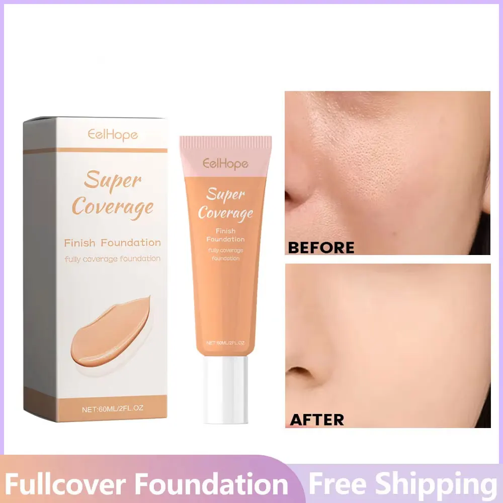 EELHOE Full Coverage Liquid Foundation No Creasing Waterproof Long-lasting Moisturizing No Separation Concealer Primer Makeup