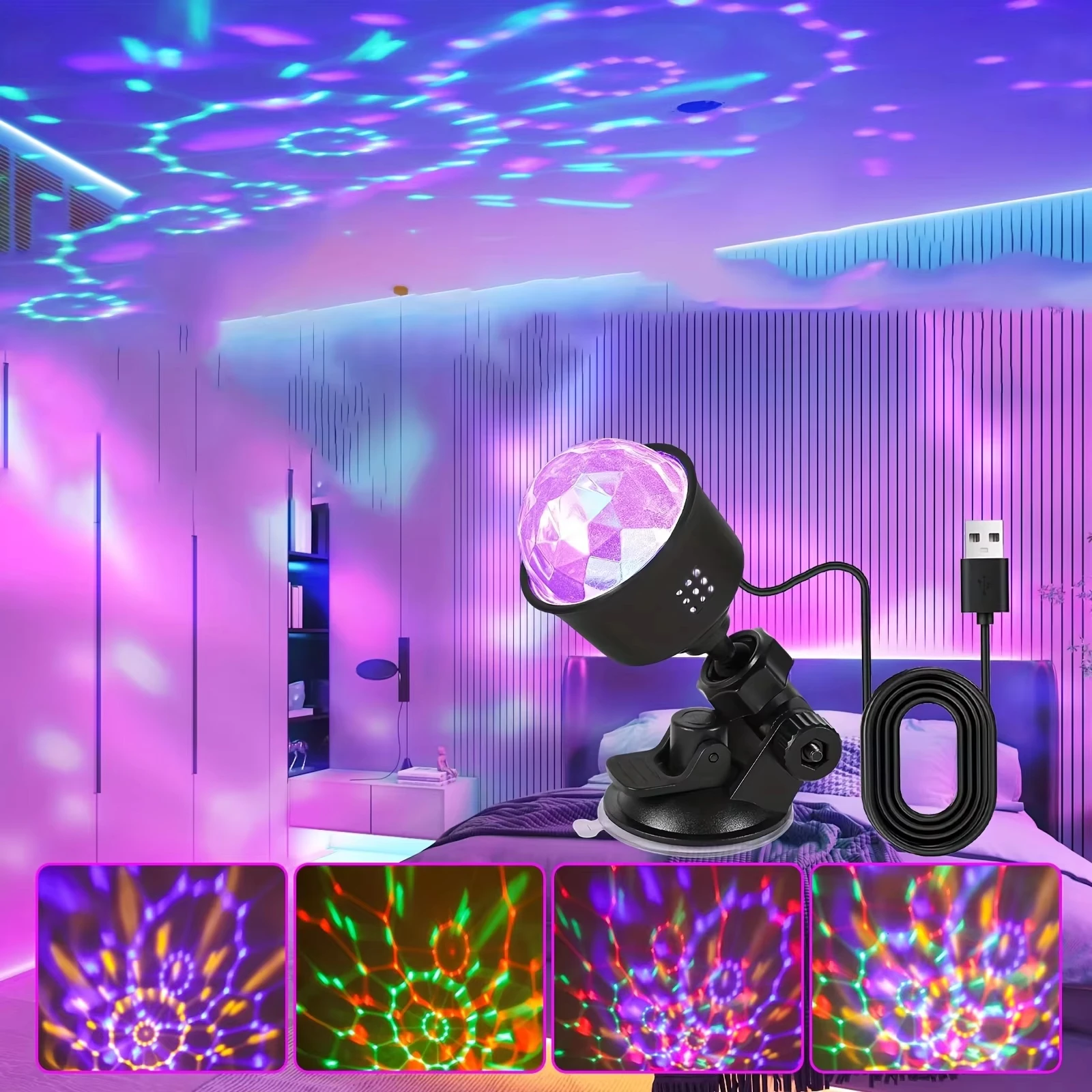 Luces Decorativas para Dormitorio, Guirnalda de Luces LED GA para Decoración de Techo, Iluminación Decorativa para el Hogar