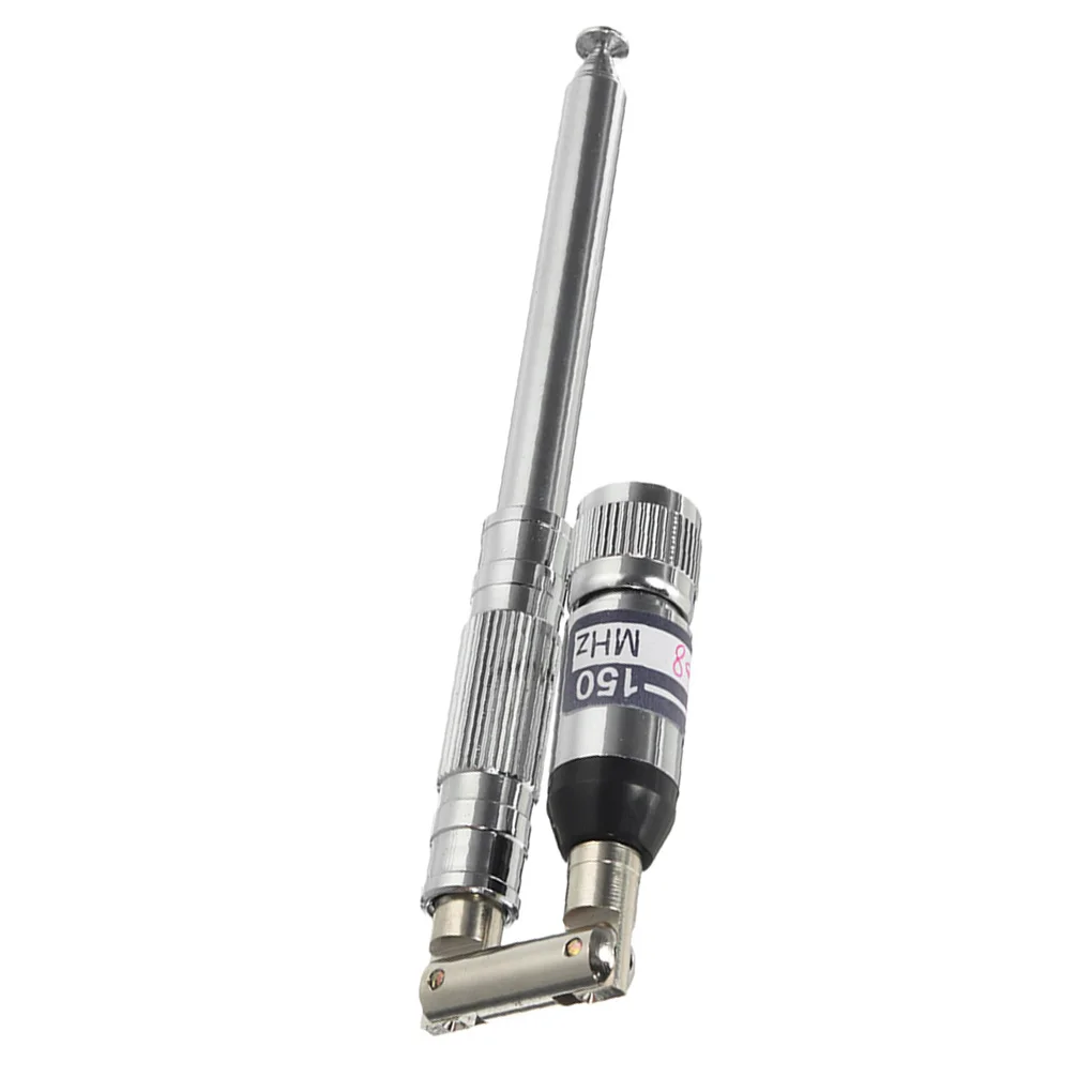 Antena de Radio VHF TNC, antena extendida de acero inoxidable de 76-108mhz, antena telescópica TNC, transmisor de Radio FM, pieza de walkie talkies