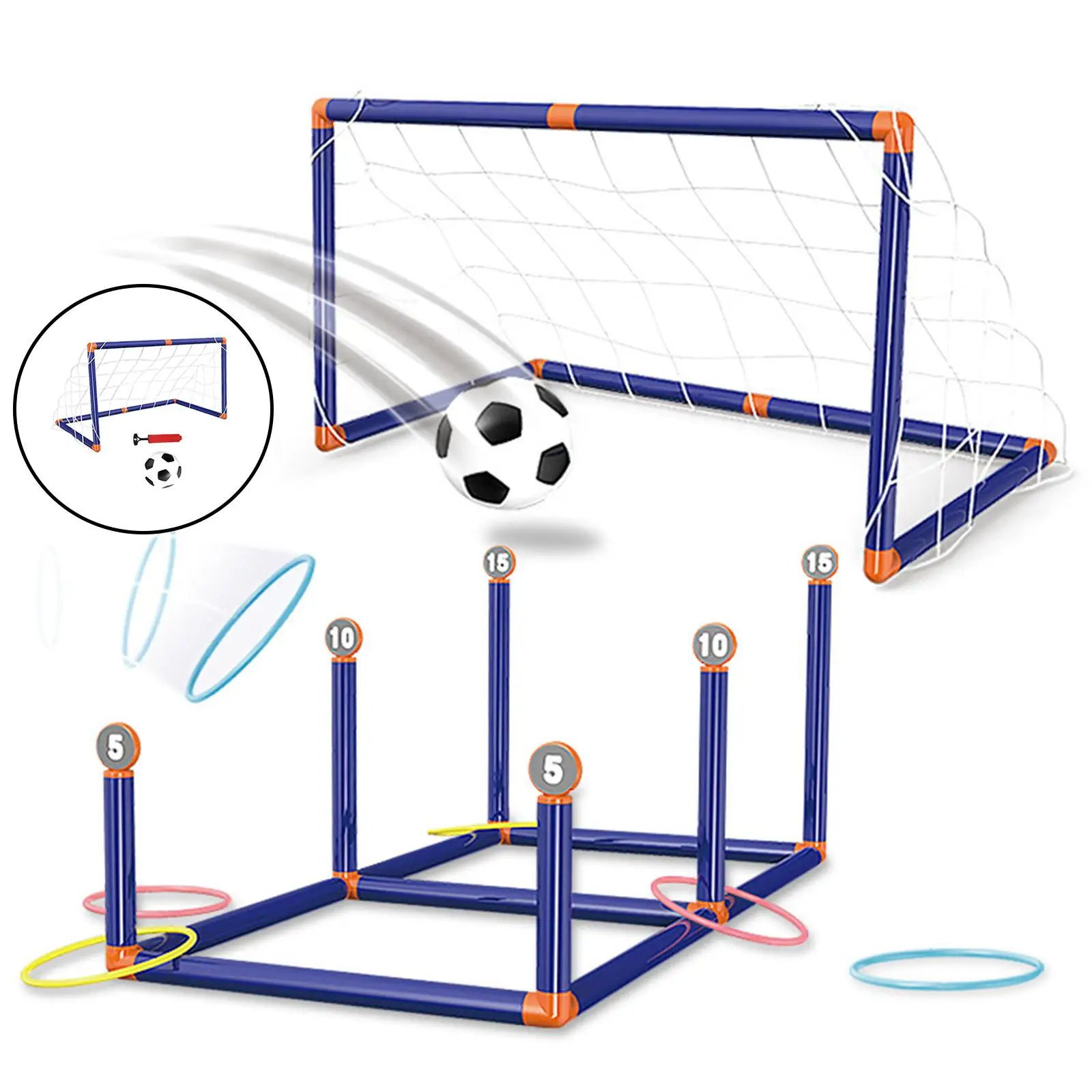 Folding Mini Soccer Ball Set, Sport Toy, , Tabletop, Interactive Portable Ferrule Toy, Goal