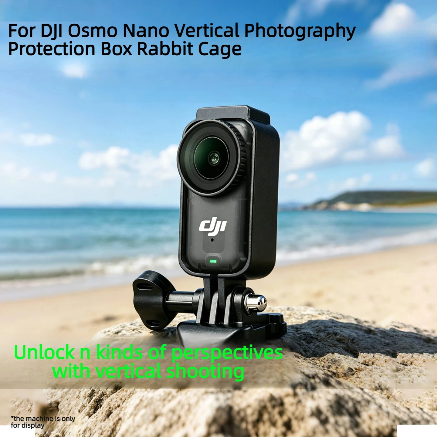 Protective Expansion Cage Bracket Horizontal‑Vertical Shooting Mount Adapter Accessory for DJI OSMO Nano Portable Action Cameras