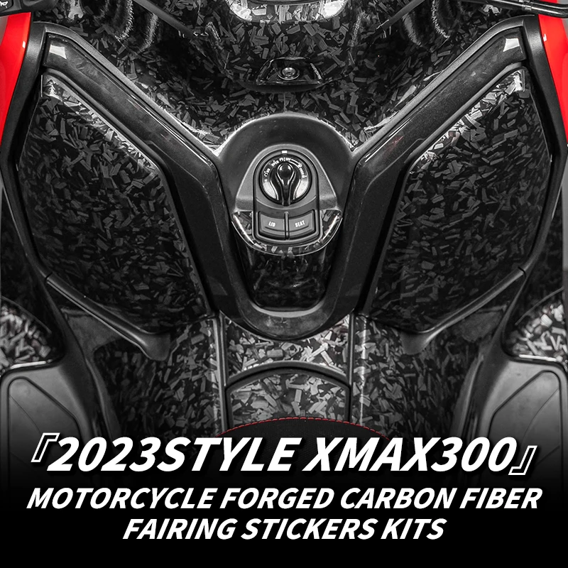 

Forged Carbon Fiber Protective Stickers Kits Used For YAMAHA XMAX300 2023 Style Motorcycle Accessories Body Paint Area Decals