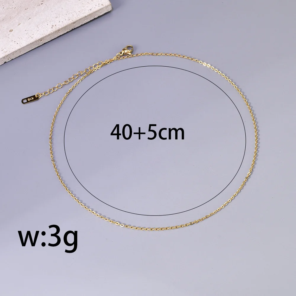 L22 manufacturer wholesale polished cross necklace, stainless steel rose gold jewelry, 18K colored gold necklace image 5