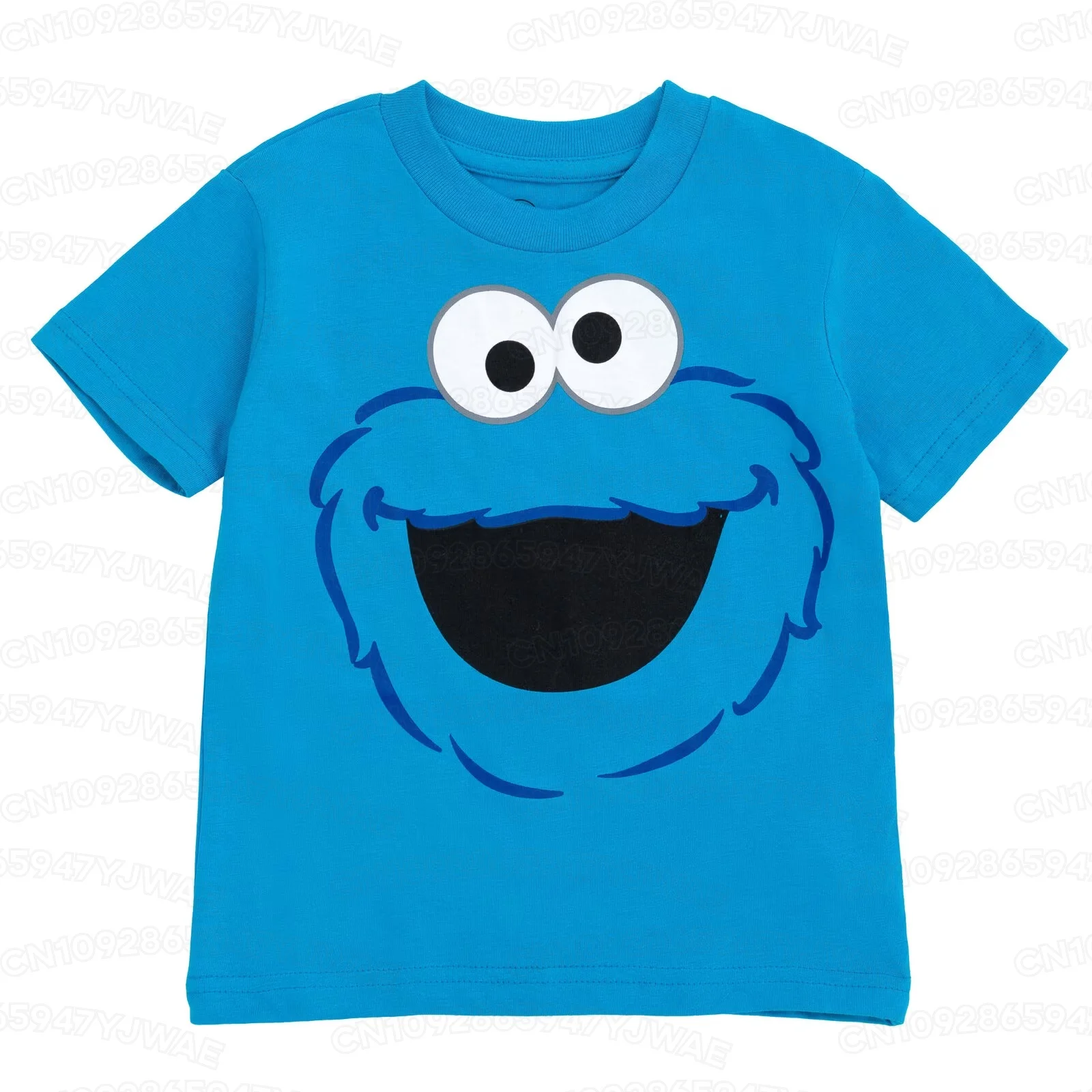 Summer Sesame Street Toddler Boy's Girl's Elmo Oscar Big Bird Cookie Monster Cute Cartoon Character Men's Women's t-shirt
