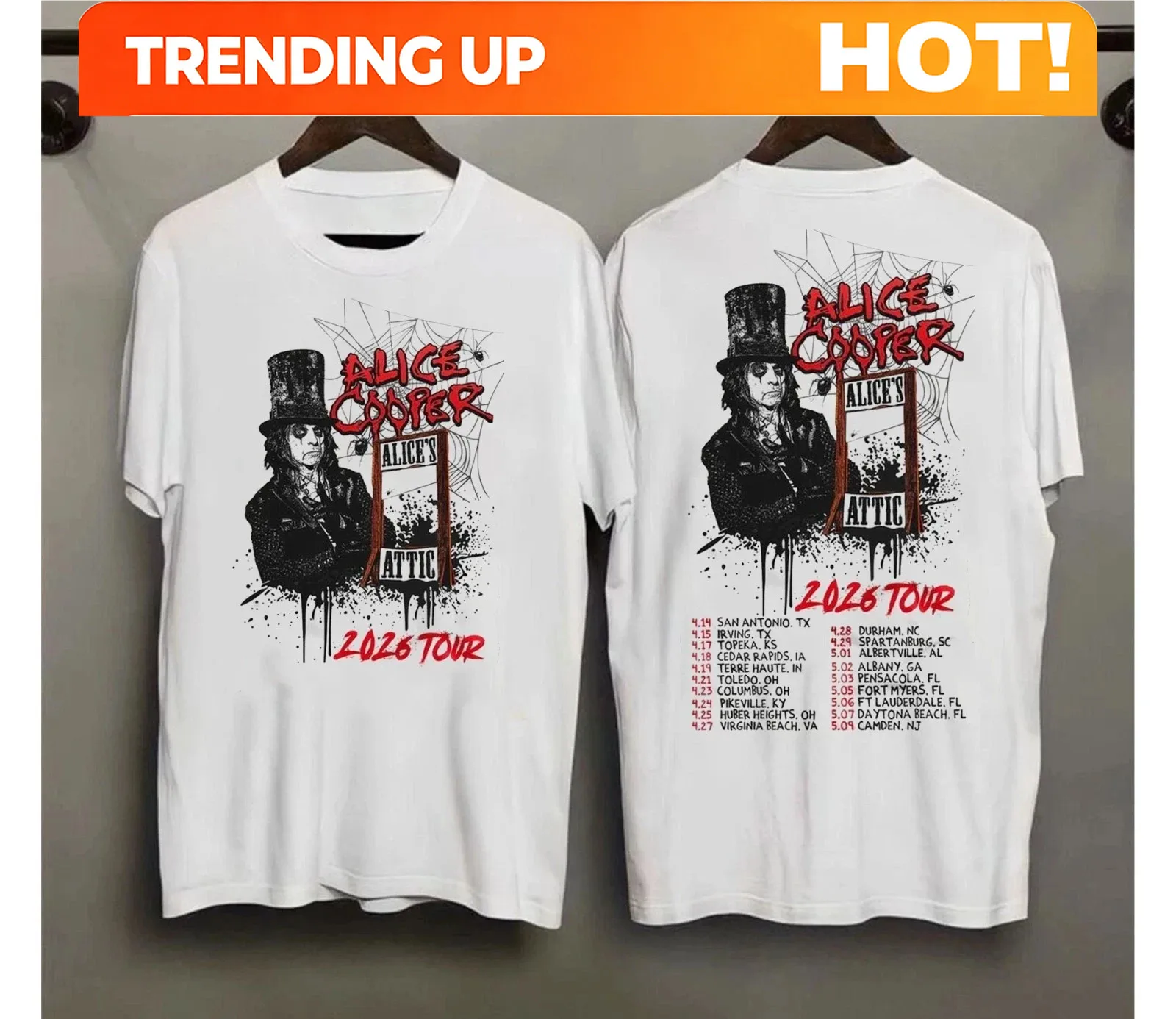 Alice Cooper Alice’s Attic Tour 2026 T-Shirt