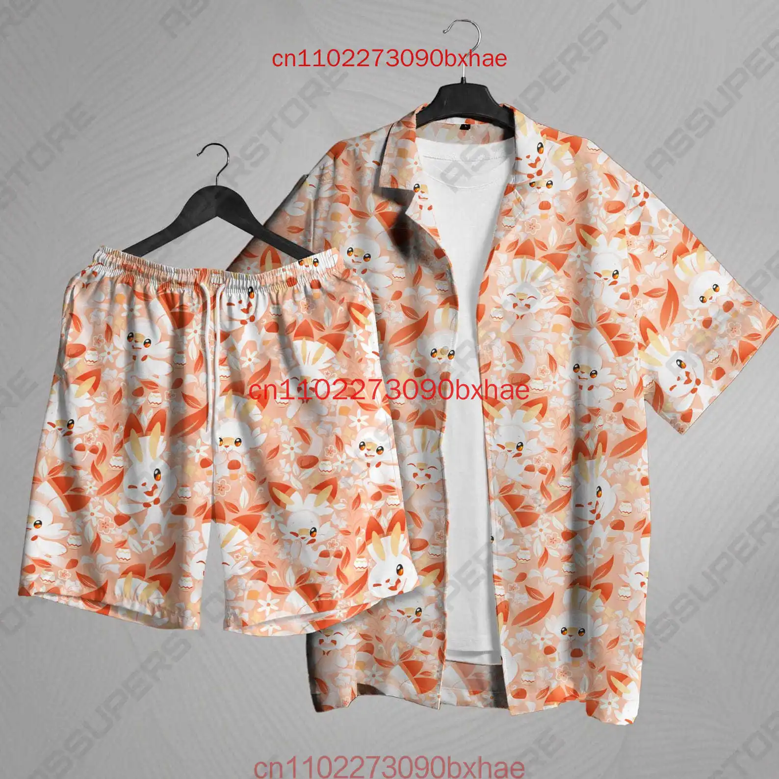 

2025 New pokemon Men's Hawaiian Shirt Summer Tropical Set Hawaii Button Up Shirt 3D Print Women's Retro Fashion Beach Shirt