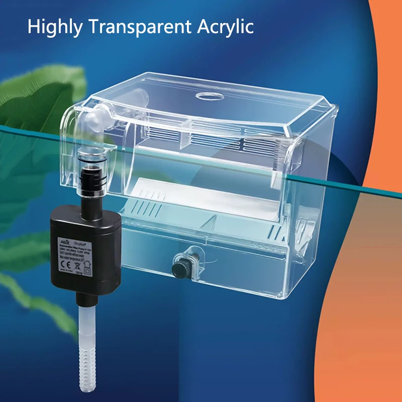  High Transparent External  Aquarium fish breeding box juvenile fish tank isolation Betta fry spawning apparatus Tropical fish
