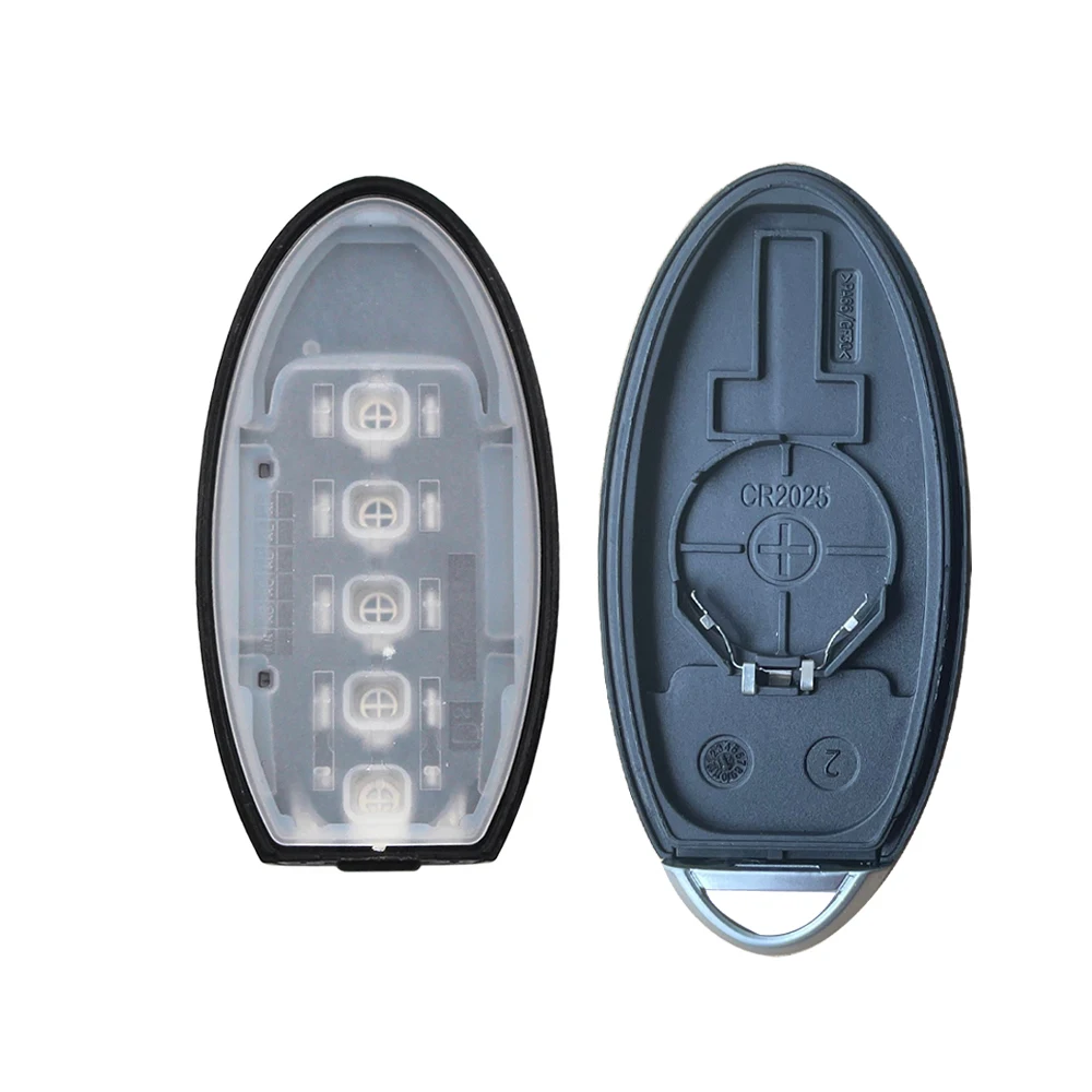 Coque de clé à distance intelligente, coque Fob pour Nissan Atofinder, Murano, Maxima, Versa, Altima, lame NSN14, 5 boutons