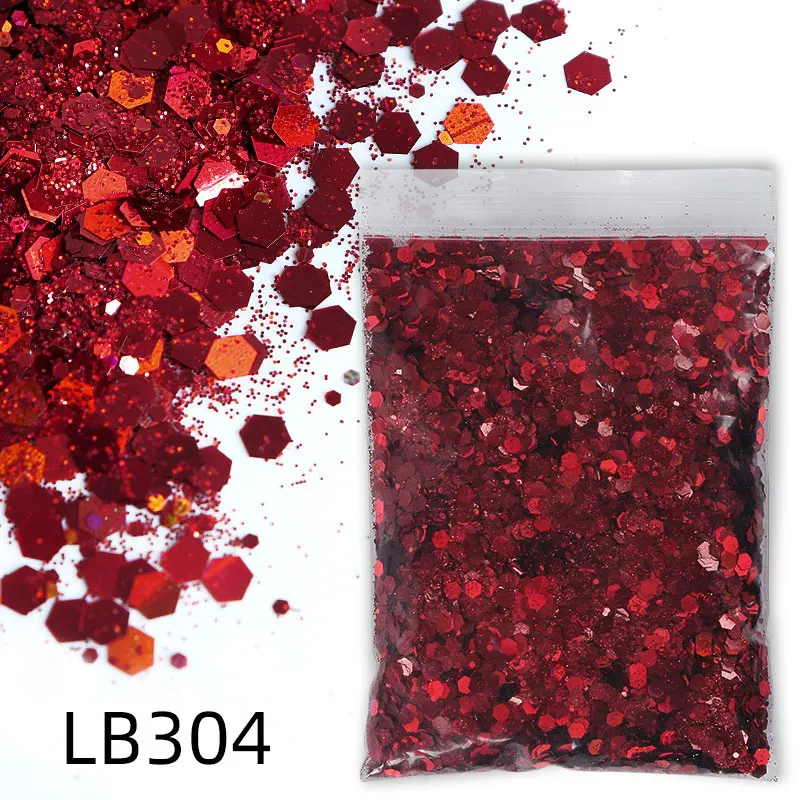 50g/Bag Holographic Chunky Glitter Craft Glitter Powder Mixed Chunky Fine Iridescent Nail Sequins for Nail ,Festival Decor image 6
