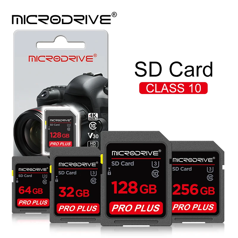 Standard SD Card  64GB 128GB 256GB SDHC/XC 16GB 32GB Normal Full Size Flash SD Memory Card High Speed for Camera