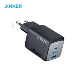 Anker Prime ที่ชาร์จ USB C 67W, ที่ชาร์จติดผนัง Anker GAN ที่ชาร์จความเร็วสูง3พอร์ตสำหรับ MacBook Pro/Air iPhone 15 iPad Pro