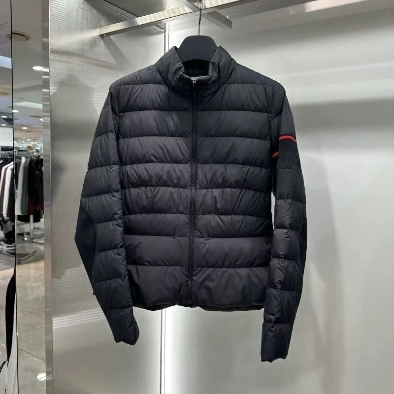 2026 Winter New Korean Women Golf Light Down Jacket Stand Collar Zipper Spliced Warm Windproof Sports Comfort Outerwear
