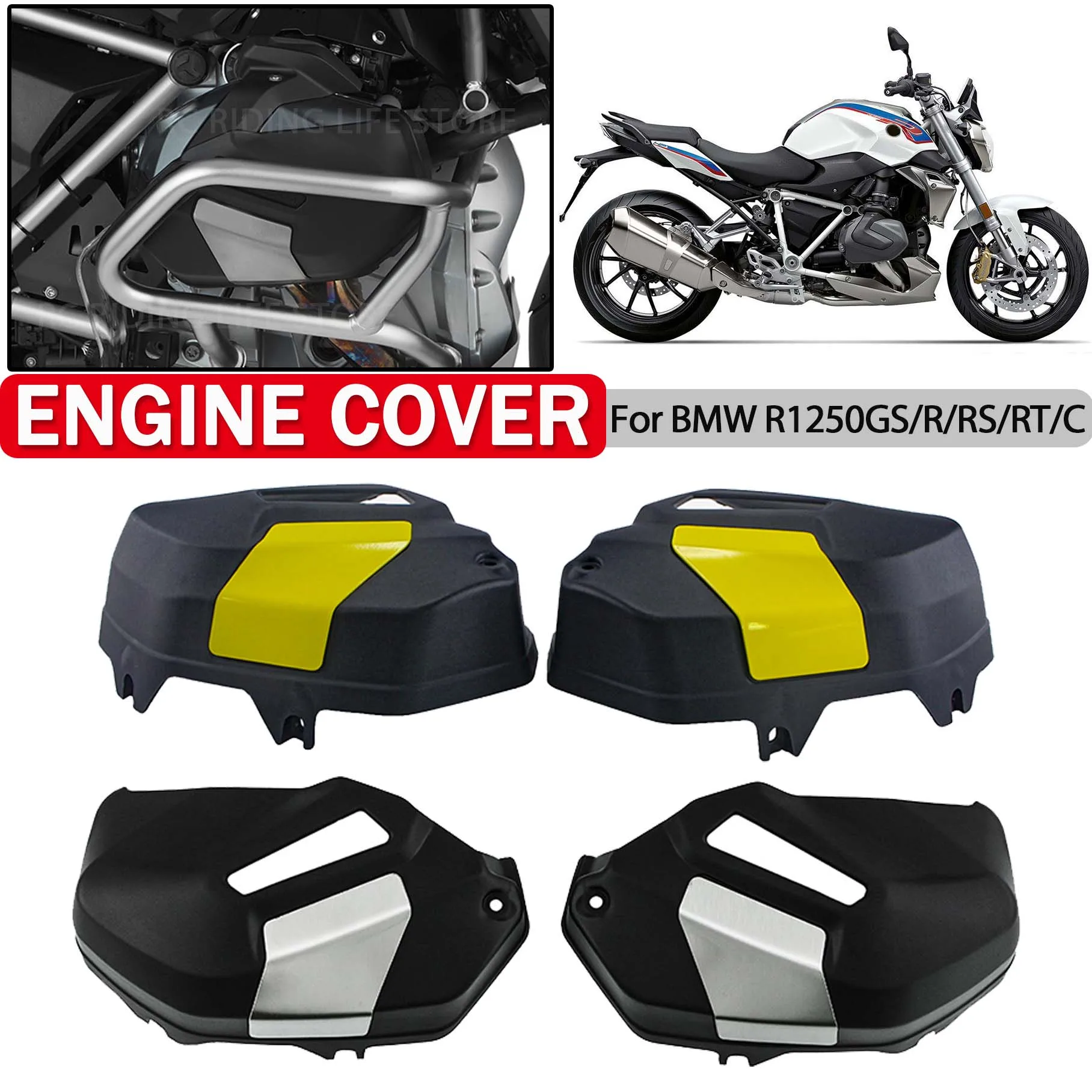 

Motorcycle Cylinder Head Protection Engine Guard For R1250GS ADV R1250R R1250RS R1250RT R 1250 GS R RS RT 2018-2022 R1250C 2021