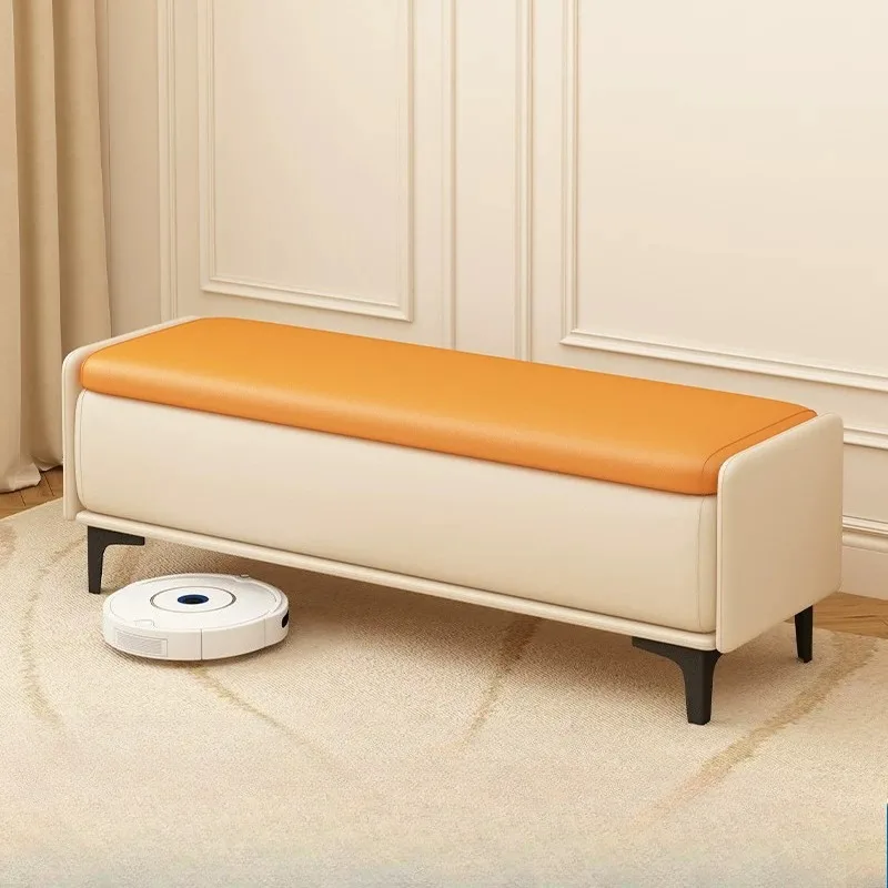 Upholstered Bench With Metal Legs, Rectangular Padded Ottoman Bench For Bedroom Entryway Dining Room