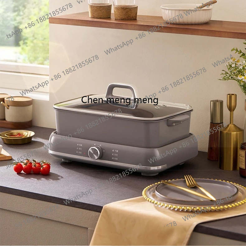 

Electric hot pot household 6L large firepower 0 coating stainless steel split multi-functional electric cooking pot H60YK784