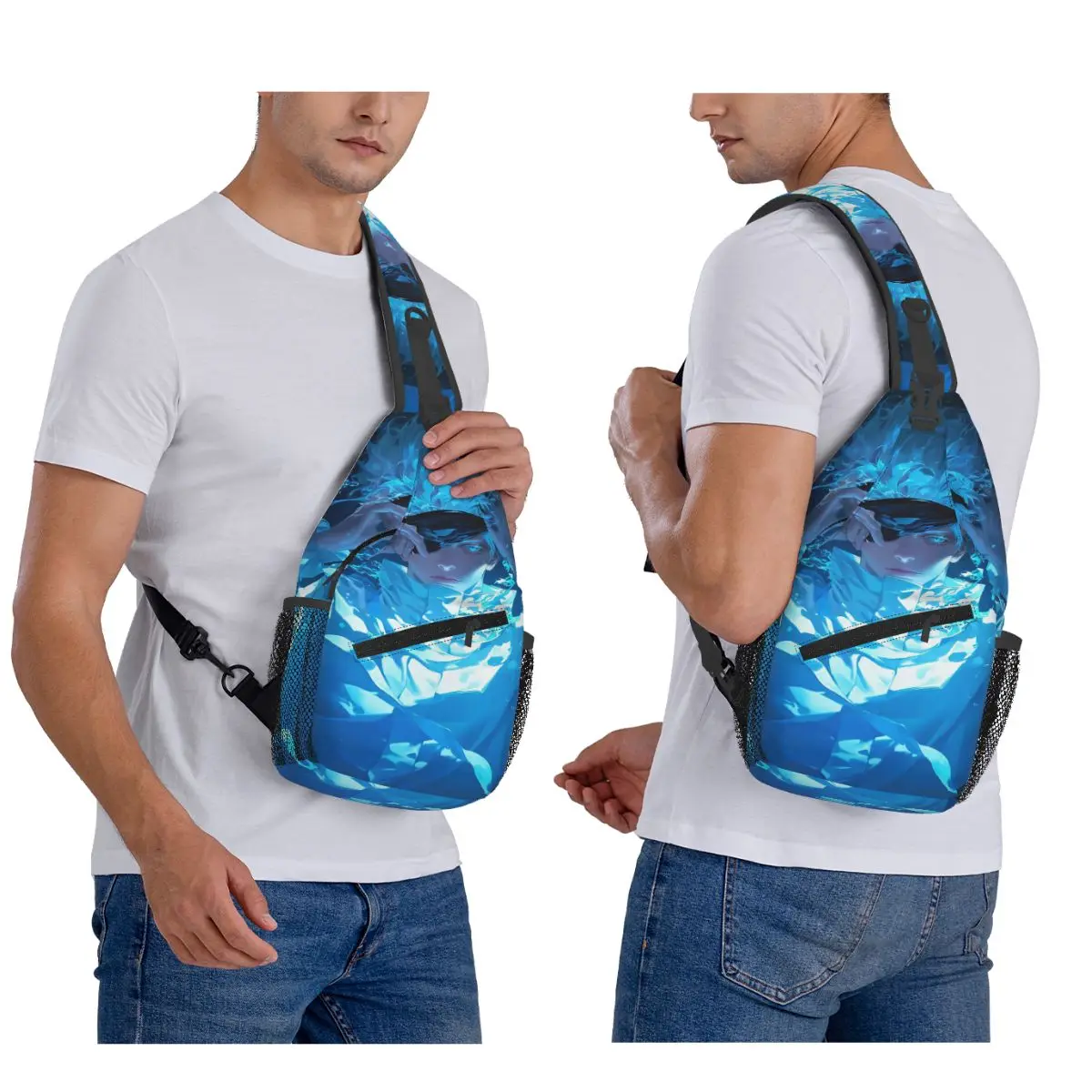 

Satoru Gojo аниме дзюдзюцу кайсен нагрудная сумка мужской слинг рюкзак через плечо нагрудная сумка дорожный походный рюкзак сумка на плечо