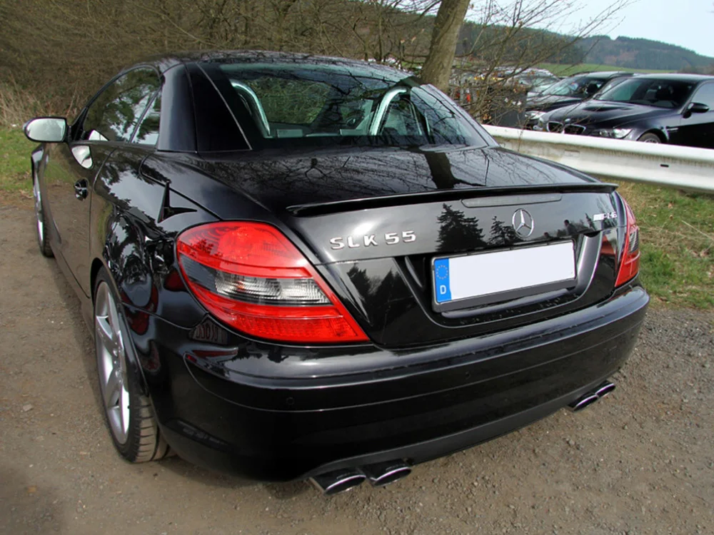 For Mercedes Benz SLK Class R171 SLK200 SLK280 SLK300 SLK350 2005 - 2011 FRP/Real Carbon Fiber Spoiler Rear Tailgate Spoiler