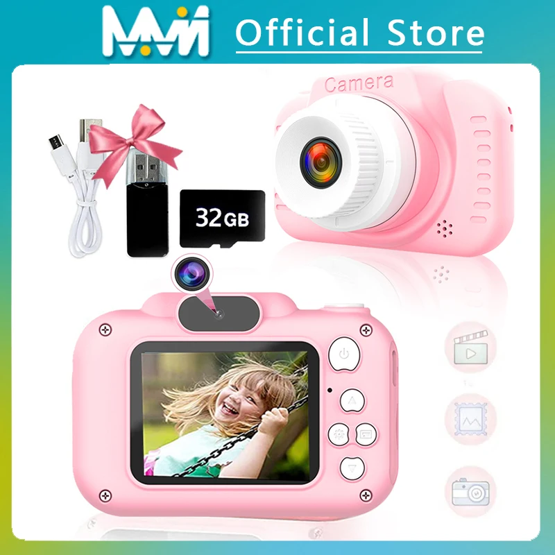 Mini Camera Kids Camera Toys For Boys/Girls, Kids Digital Camera For Toddler With Video, with 32GB SD Card, Best Birthday Gifts