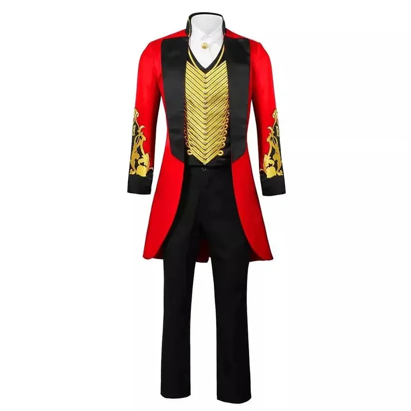 

♥Halloween Cosplay Costume The Greatest Showman P.T.Barnum Hugh Jackman Men Vest Uniform Suit Coat S New 2026 Surprise Clothing